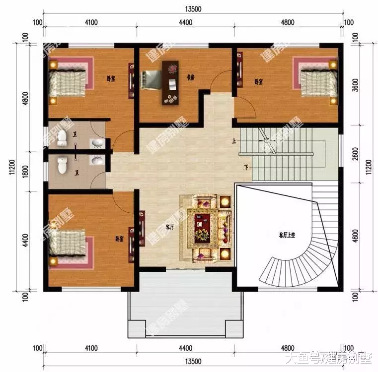 2栋宽13米多的农村别墅，撩人的欧式风情，户型都万里挑一