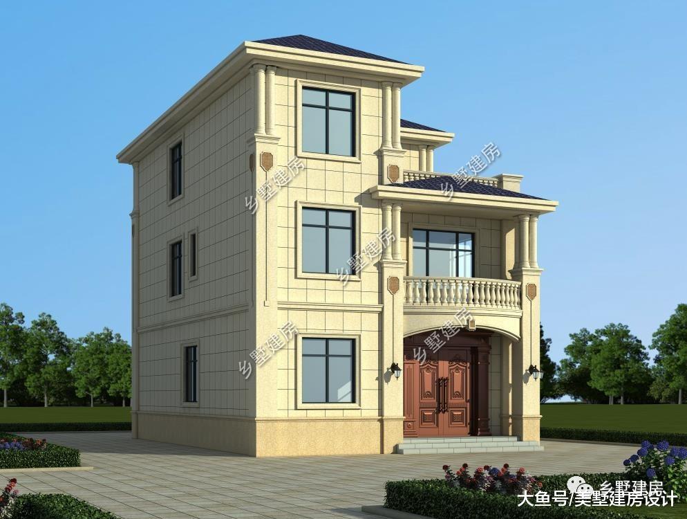 小开间自建房不美观？这款三层别墅，用实力证明你错了！