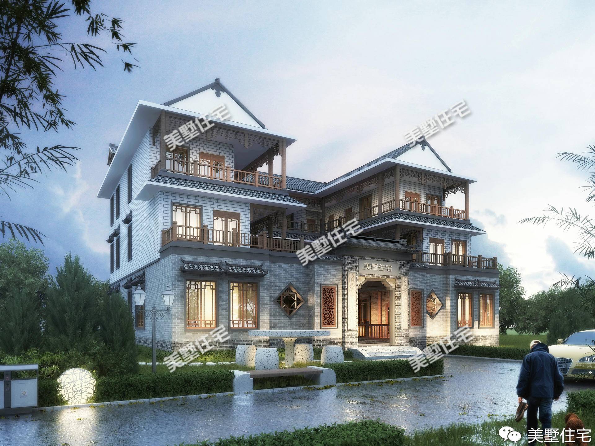 何为大气磅礴？农村有条件的可以建一栋这样中式合院