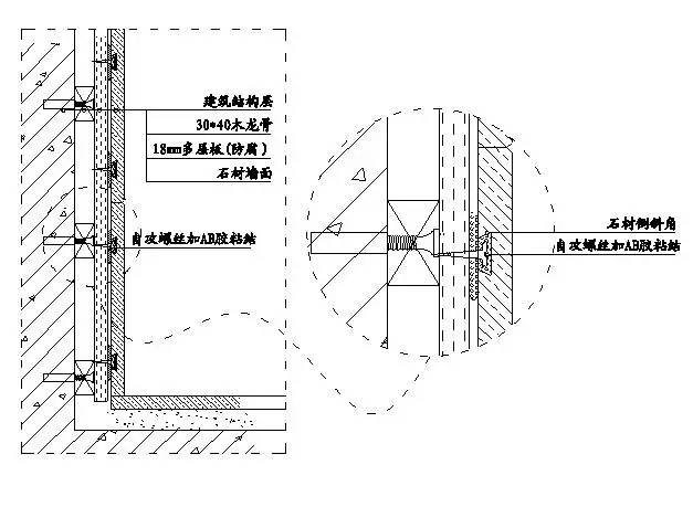 精装修工程细部节点构造施工示意图