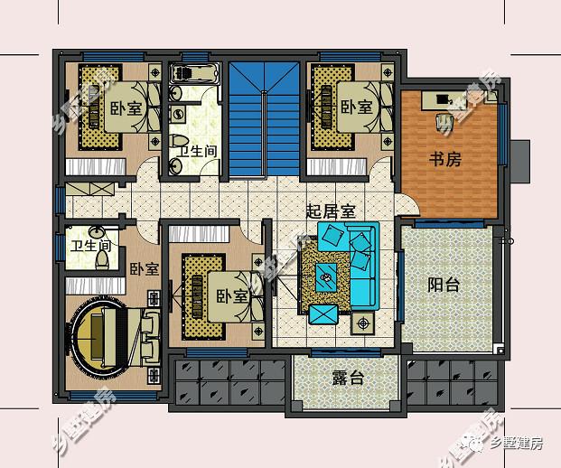 2款15X12米的二層別墅，美觀時尚，農村建了很氣派！