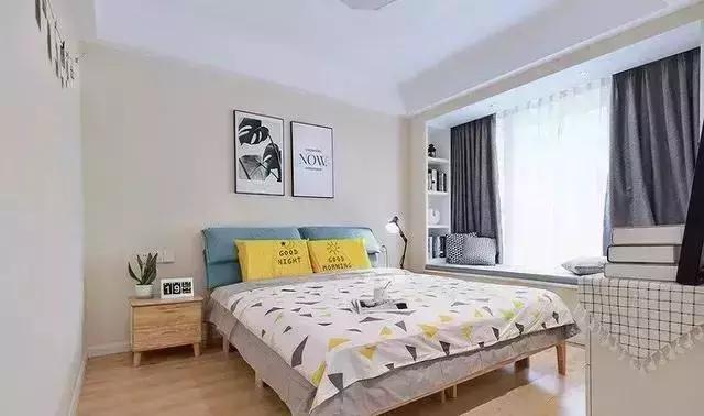 清爽宜人的76平小户型，不仅设计出两间卧室，还挤出一个时尚衣帽间