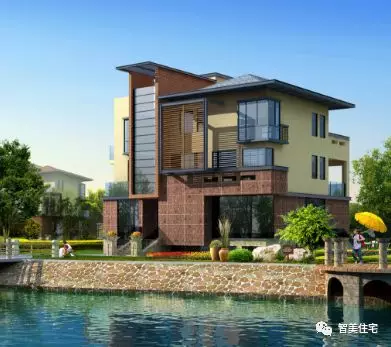 很美的9款别墅效果图，第八栋实拍，建在福建农村