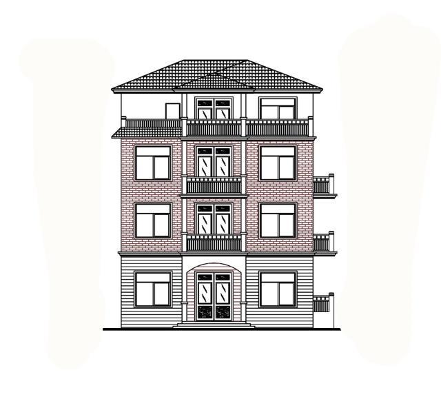 12X13經典簡約歐式別墅，適合新農村，是否回老家建一棟？