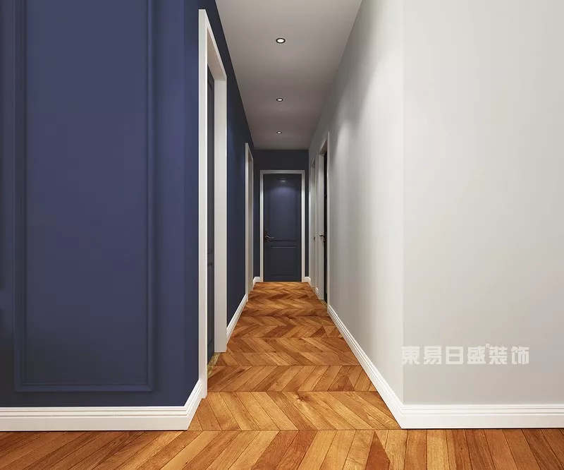 蓝色才是轻奢的味道 #130㎡都市轻奢