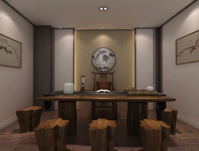 有钱人都会在家中装一个中式茶室，待客聊天，尽显生活品味