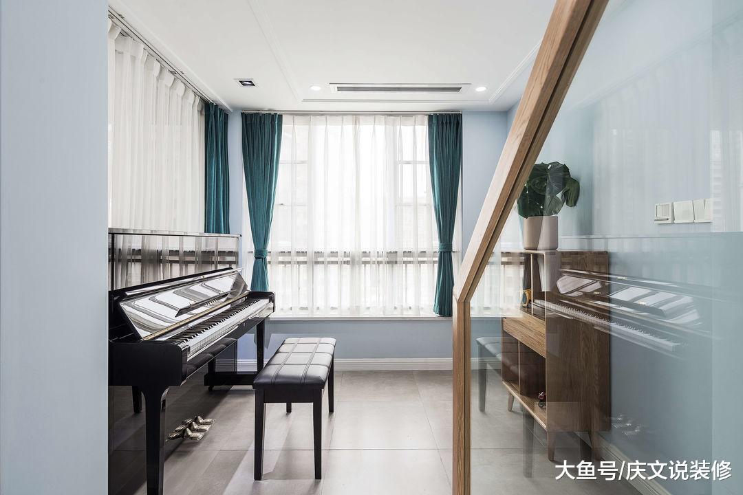 现代风格案例，纯净蓝色治愈轻柔