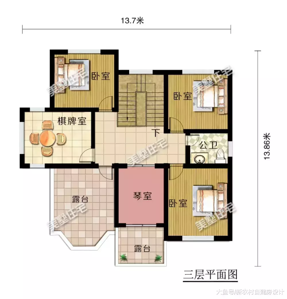 开间13米还带地下车库, 过年回家就这样盖!