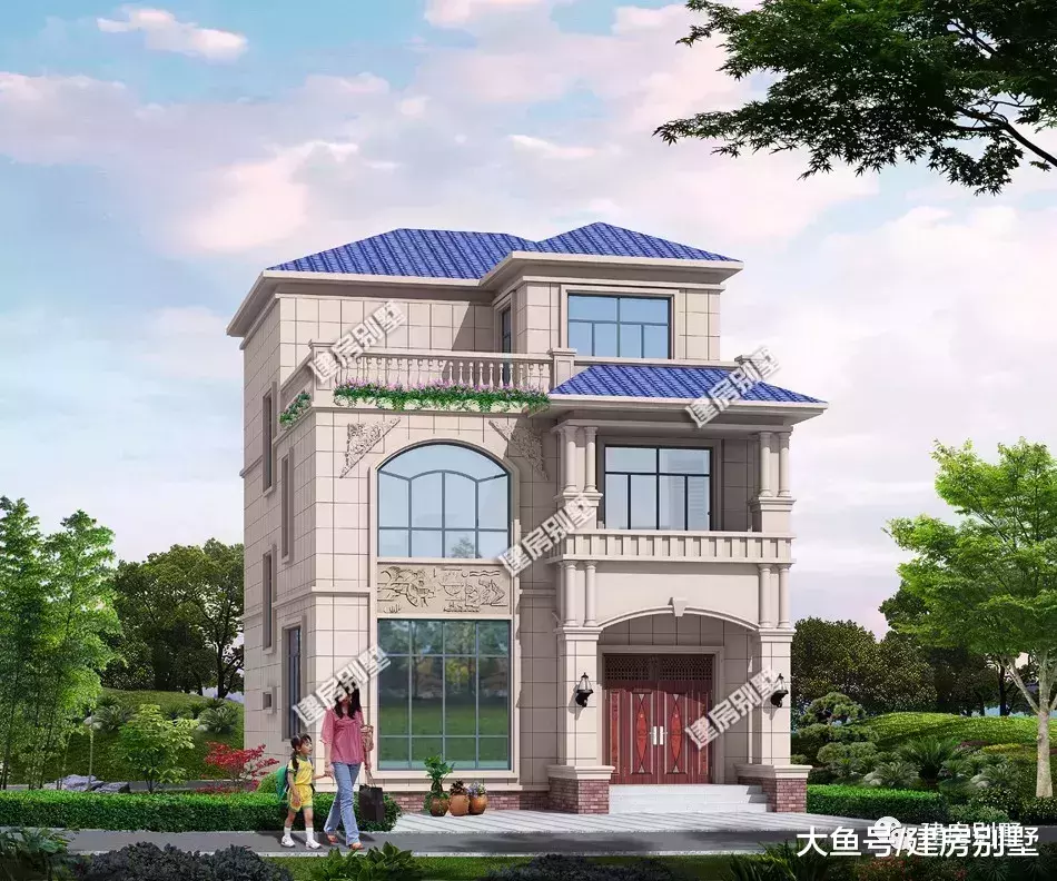 开间10米以下的两栋别墅户型，简单实用配置全，30万建