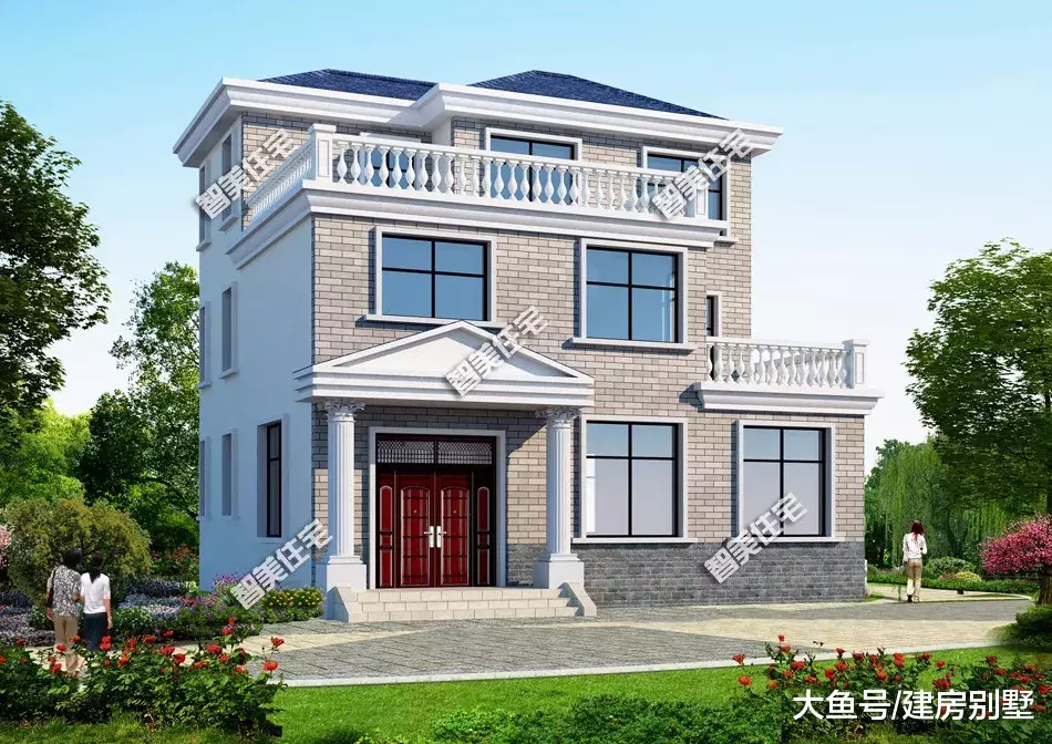 11.7×12.2米农村别墅，室内通透性好，居住方便舒适