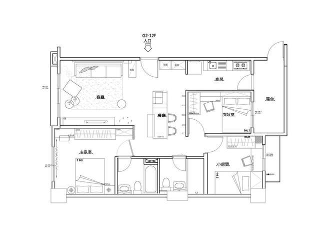 成都二居室的随性空间装修 没有电视为了更好的解放生活
