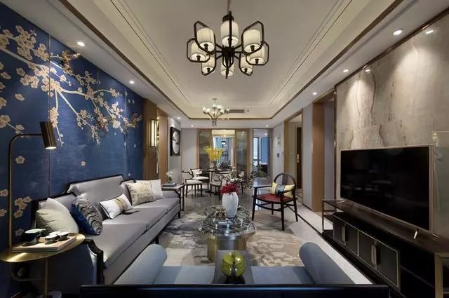 126平新中式大宅，整体加入寒梅、山水元素，古典优雅，韵味悠长！