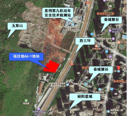 昆明玉案山下将添2栋商务办公楼，就在崖壁下