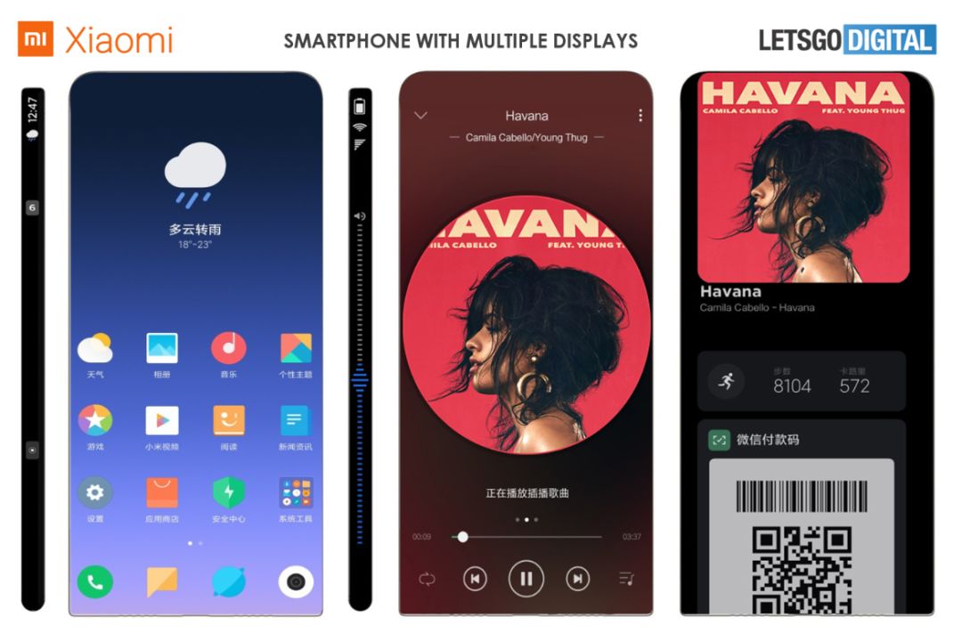 小米环绕屏新专利：屏下摄像头 全面环绕屏幕覆盖