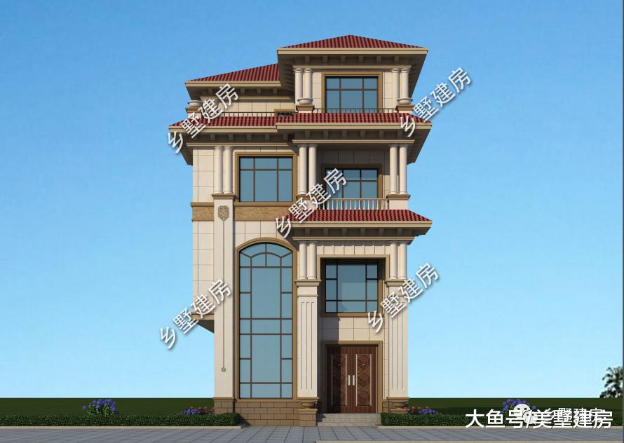 小面宽也能建这么漂亮的别墅，高挑又精致，邻居家都来借图纸