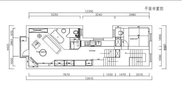 卫生间设计在客厅里，40平米老洋房花16万改造成这样了