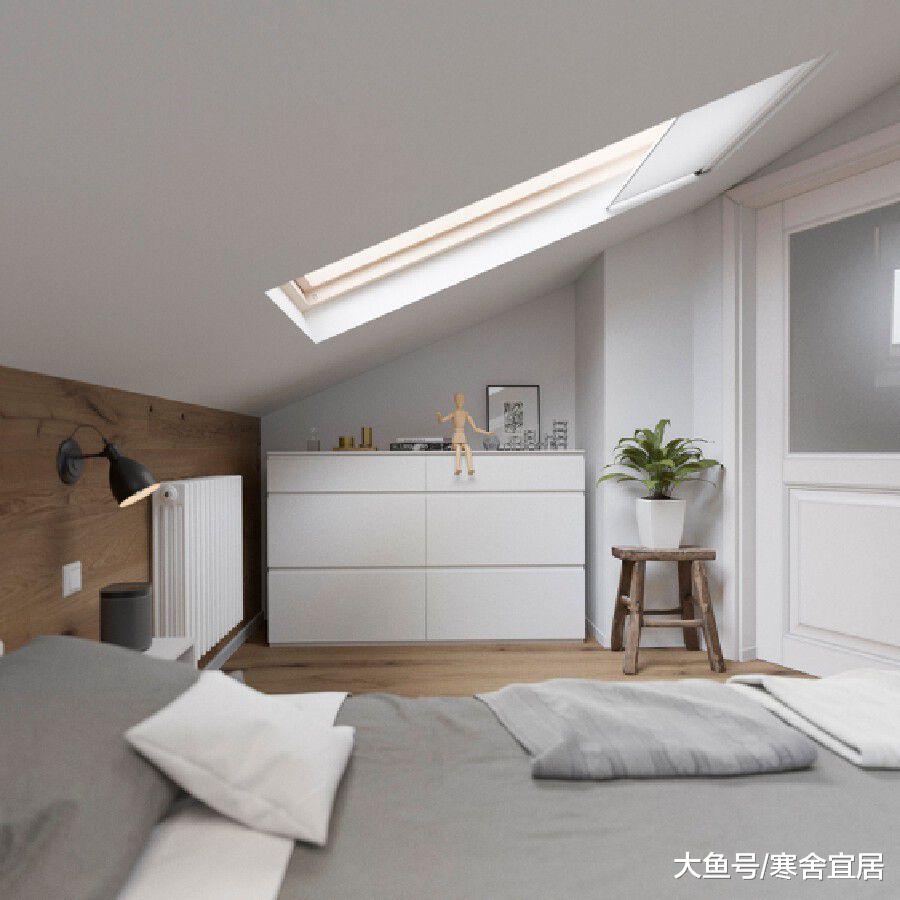 43㎡小复式，装出豪宅感，卧室晚上还能欣赏星空美景，真羡慕！