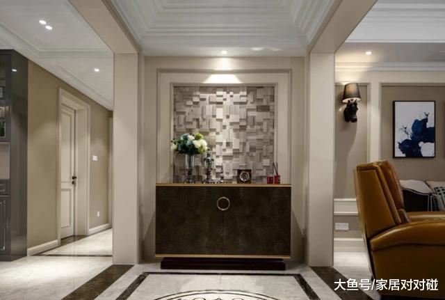 老公硬是在玄關設“浮雕”，進屋就被迷住了！曬曬全房，大氣極了