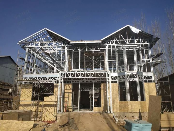 自建房流程|孝顺姑爷为岳父母建二层轻钢别墅