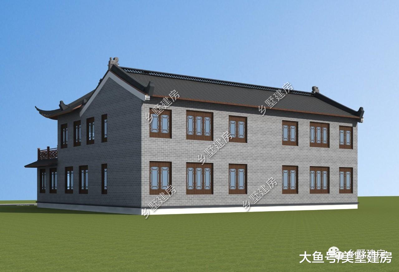 在农村老家建栋中式四合院别墅，古色古香，造型经典，传承世代