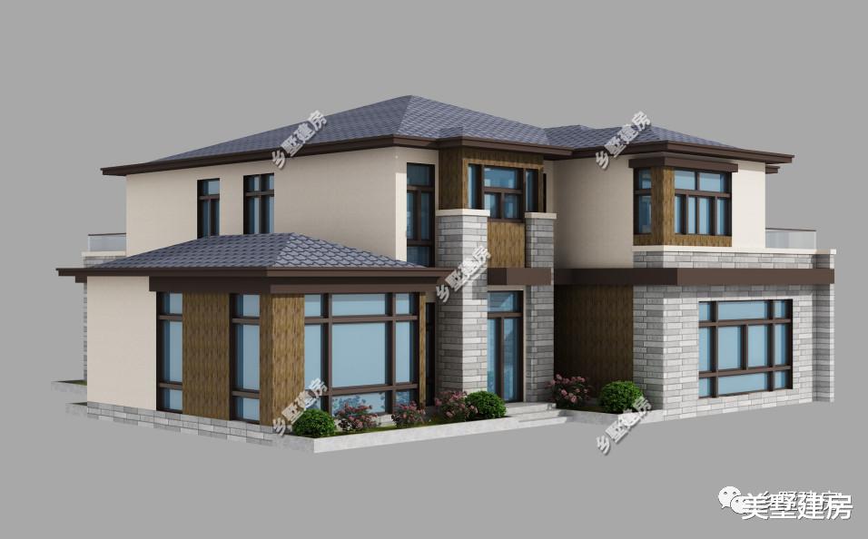 18.3X19.7米现代风别墅，与众不同，全农村只此一栋