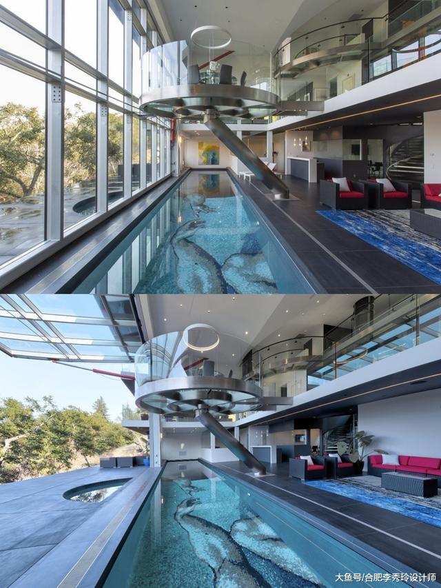 斥资7000万改造930平大豪宅，在半空中吃饭，下面4米泳池，太赞了