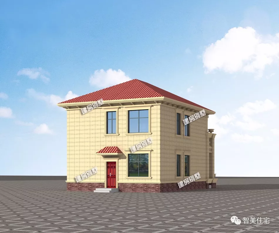 七栋面宽少于10米的二层别墅，适合小宅基地，比建一层还划算