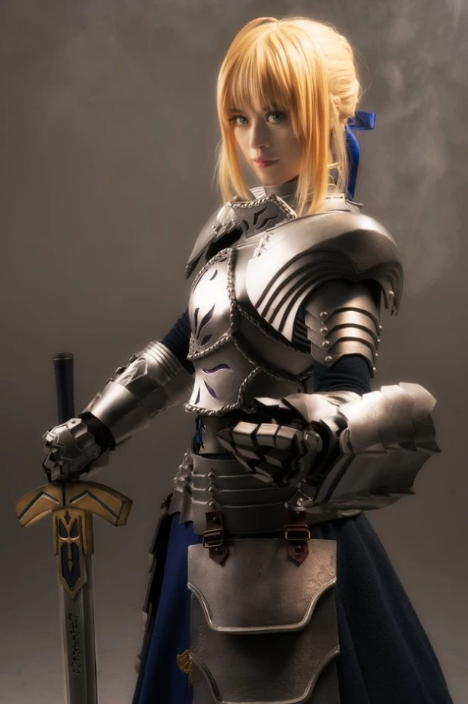 FATE游戏COS：阿尔托莉雅，最帅呆毛王！