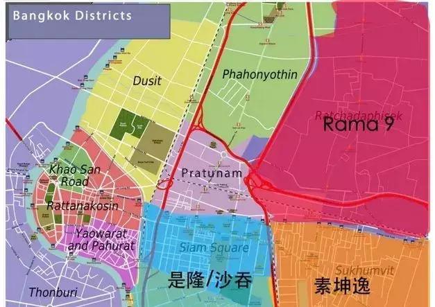 “曼谷黄金三角”--核心圈三大CBD详细投资