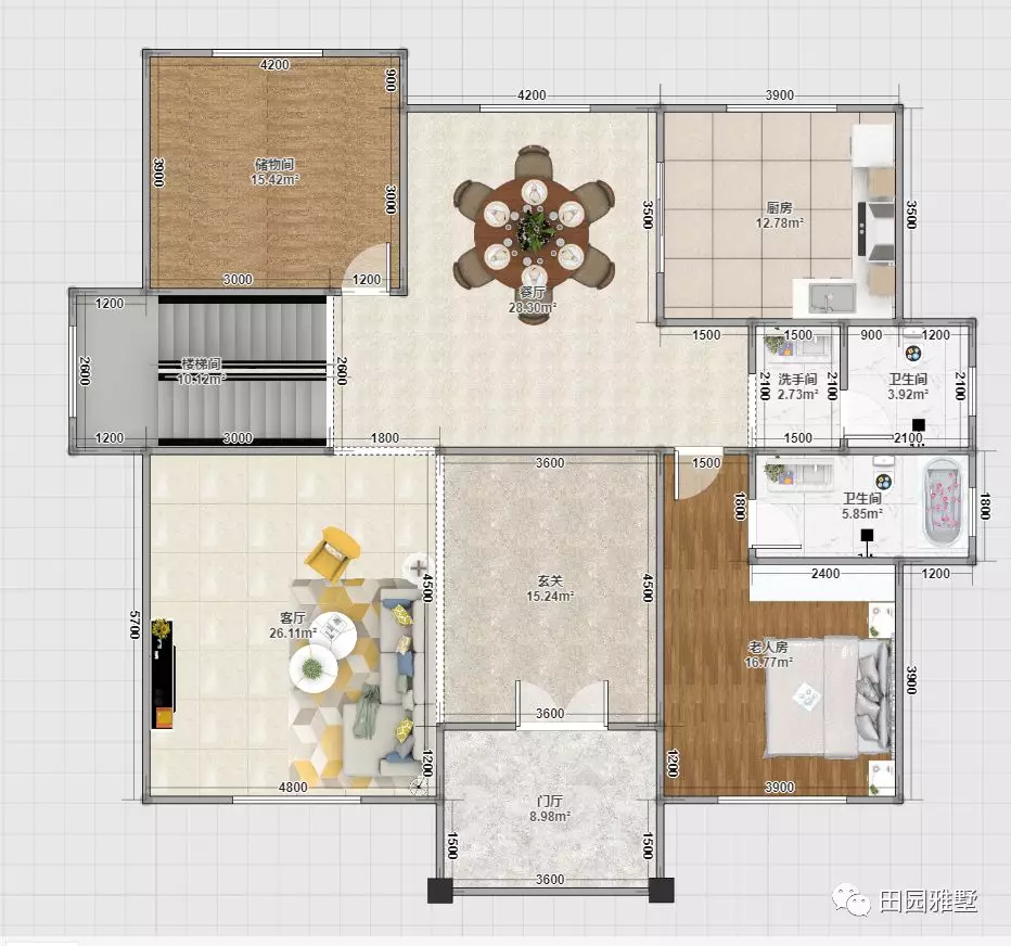 农村自建别墅设计个无障碍通过，这个细节好有爱！