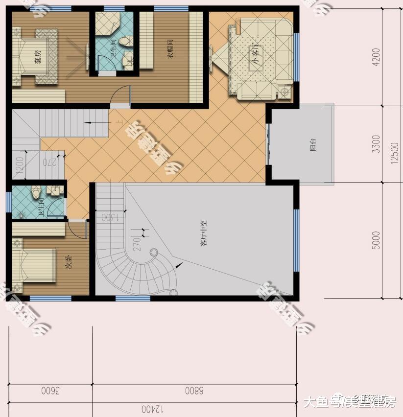 农村自建房也能很高端！挑空客厅+堂屋设计，盖上一栋面子十足！
