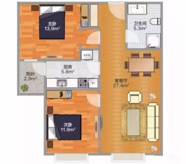 北京65平极简小户型，就算风格跑偏，够舒适就好！