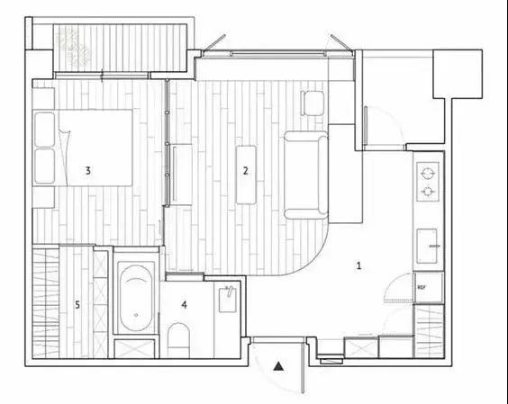 49㎡現代簡約，小小的單身公寓，住著也很寬敞舒適