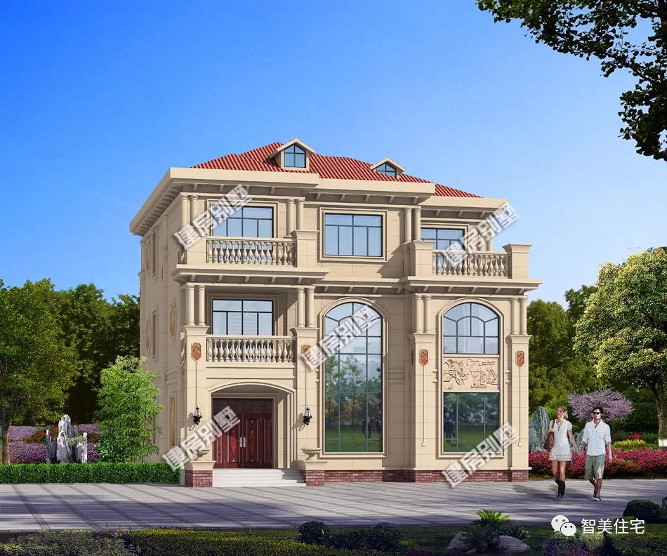 6款欧式风格的农村豪宅，造型相似，50来万就能建一栋