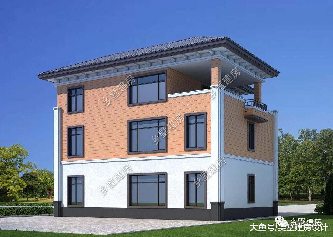 14X11米农村别墅, 双露台+茶室完美设计, 高贵典雅有韵味!