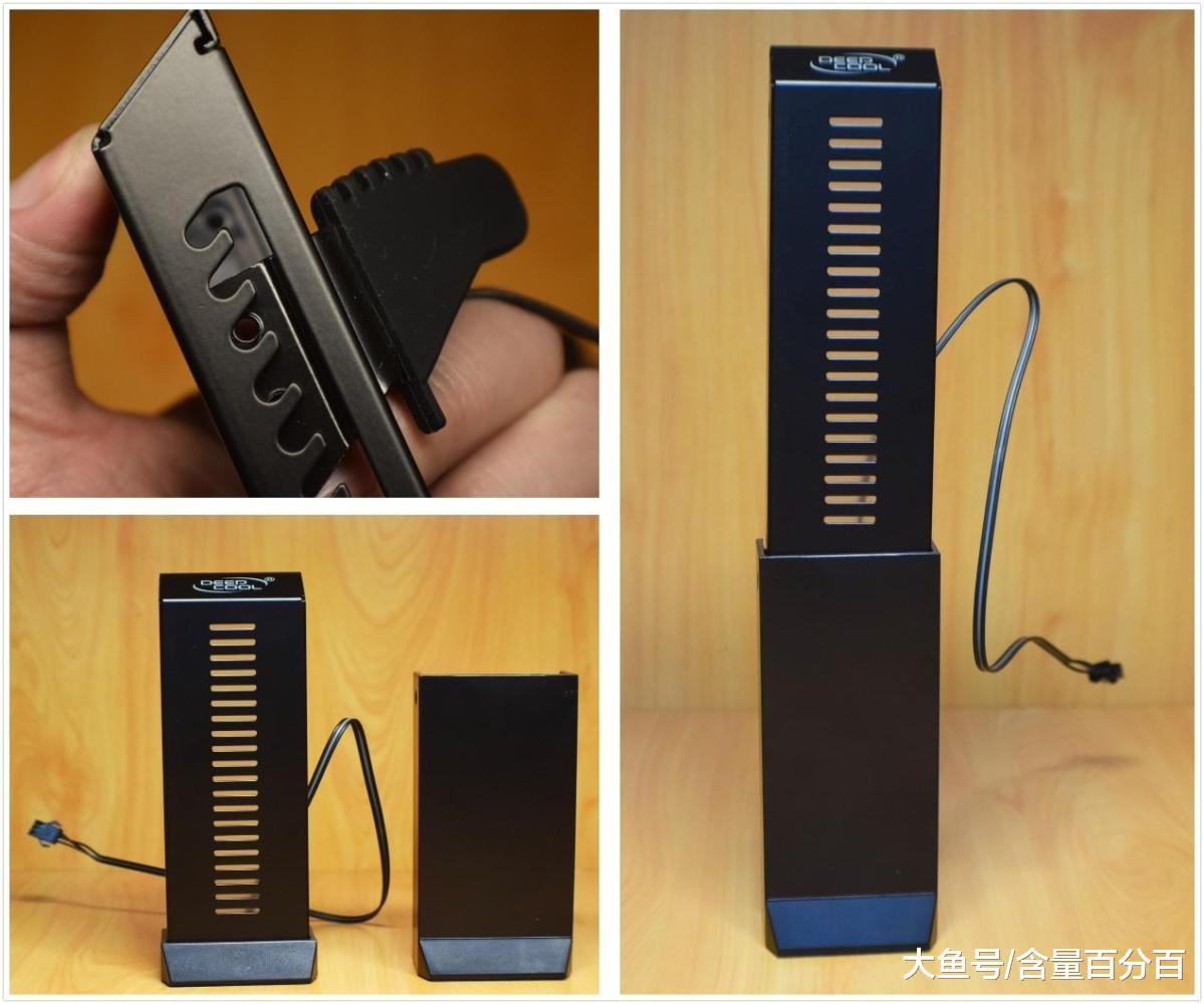 可神光同步的显卡千斤顶，两段式设计的九州风神幻彩版显卡支架