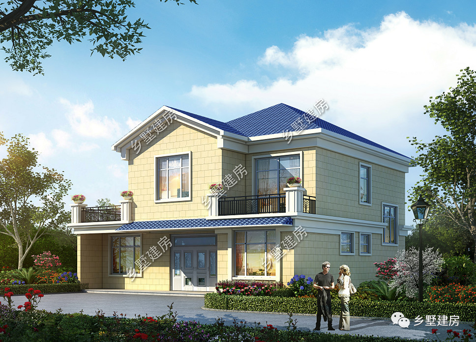 农村自建二层小洋房，简欧风清新好看，是家人最温暖的避风港！