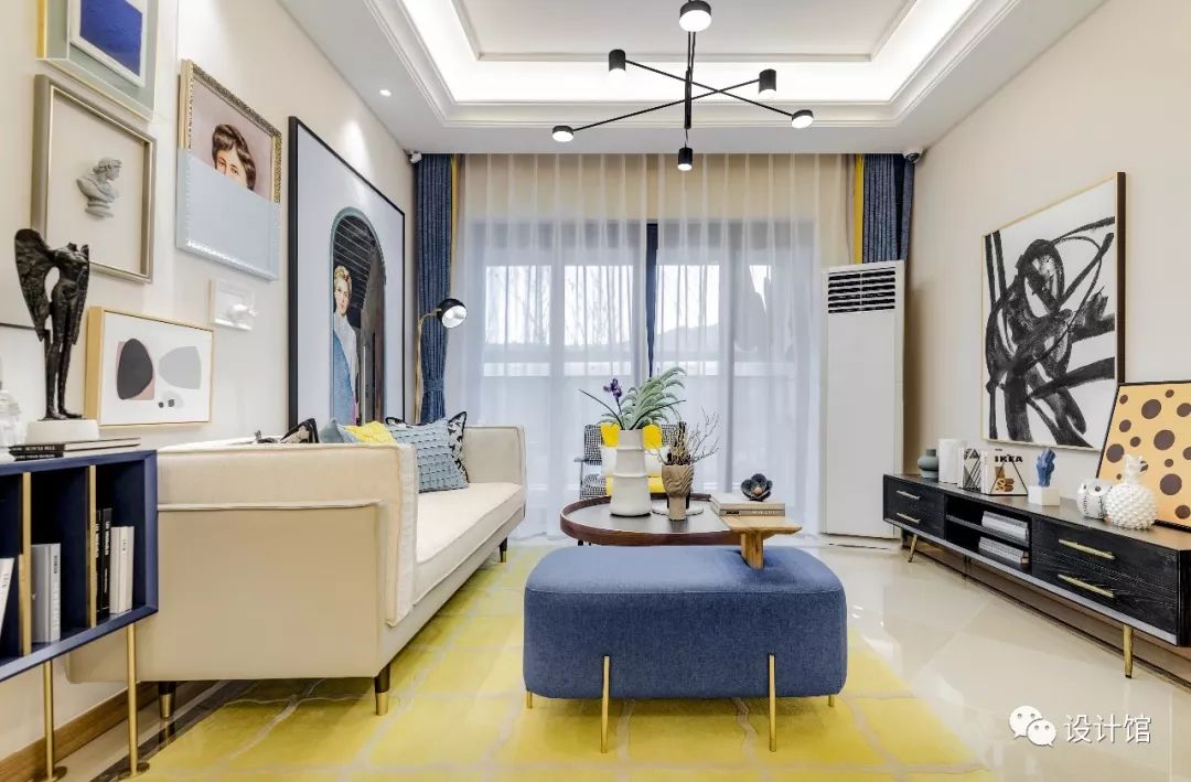 86㎡轻奢北欧，鲜艳活力，档次华丽
