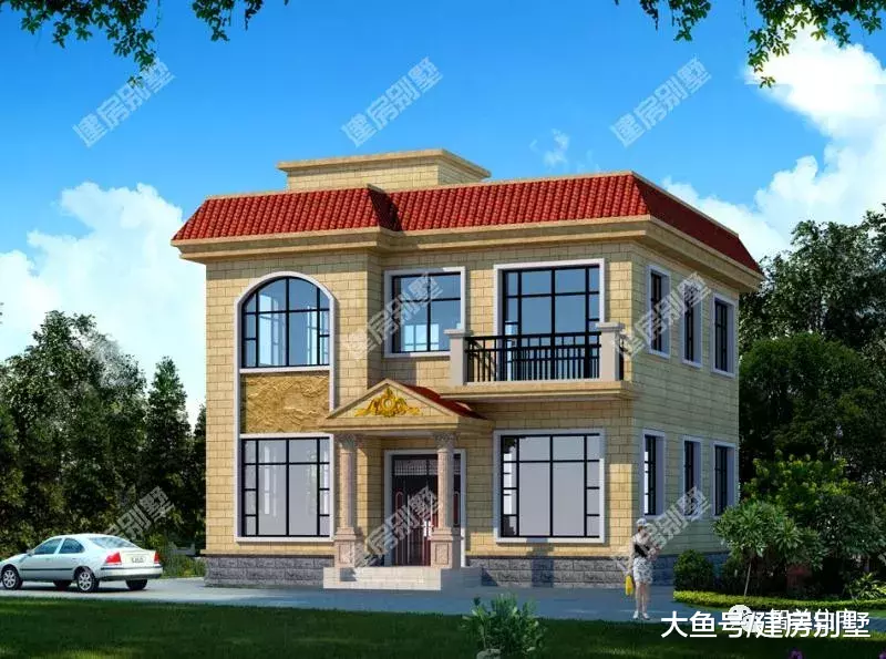 使用平屋顶的两栋农村别墅，没看过户型二，就别急着建房