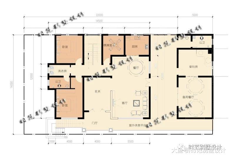 楼下商铺楼上自住的四层复式别墅，带柴火房影视厅，适合农村自建