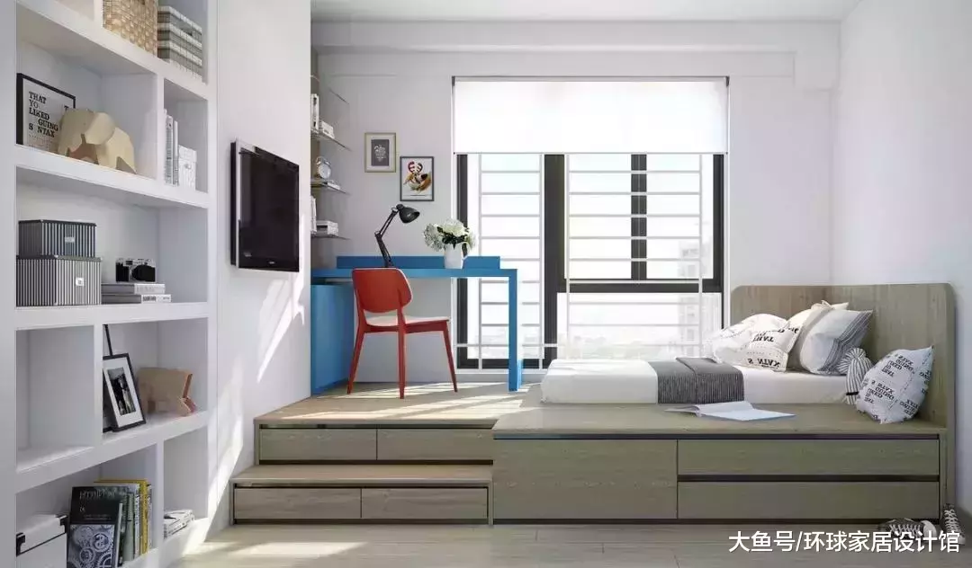 榻榻米早落伍了，现在流行一体化的地台卧室设计！