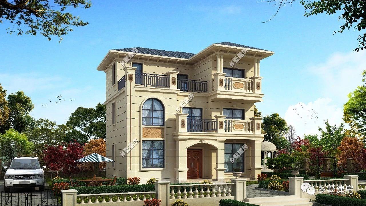 想盖栋别墅养老, 那就选这栋户型没错, 11x10米经典欧式