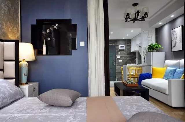 49平的新中式风小户型公寓，素雅而又有禅意