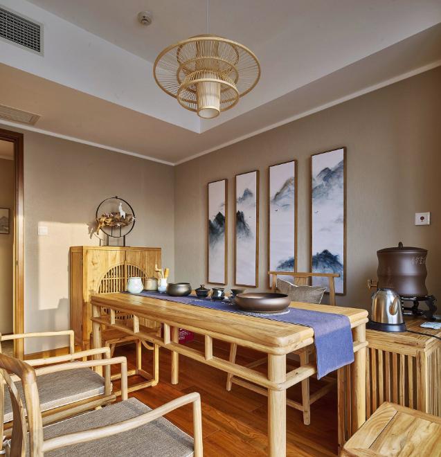 有钱人都会在家中装一个中式茶室，待客聊天，尽显生活品味
