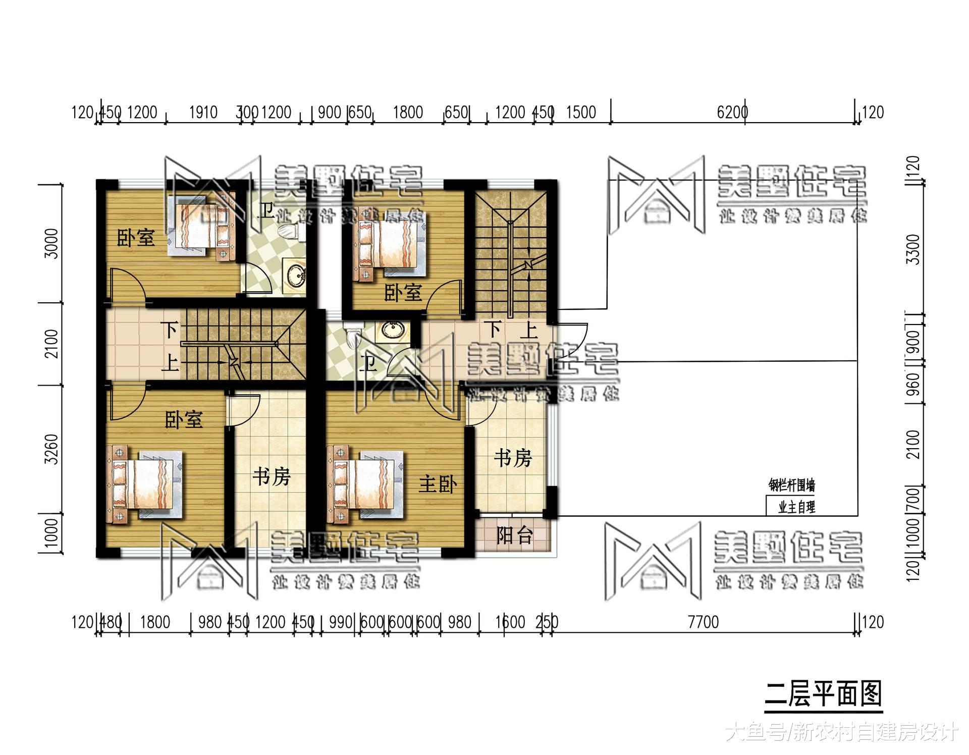 占地120平照样建中式双拼，两兄弟这样建房，家庭才和睦