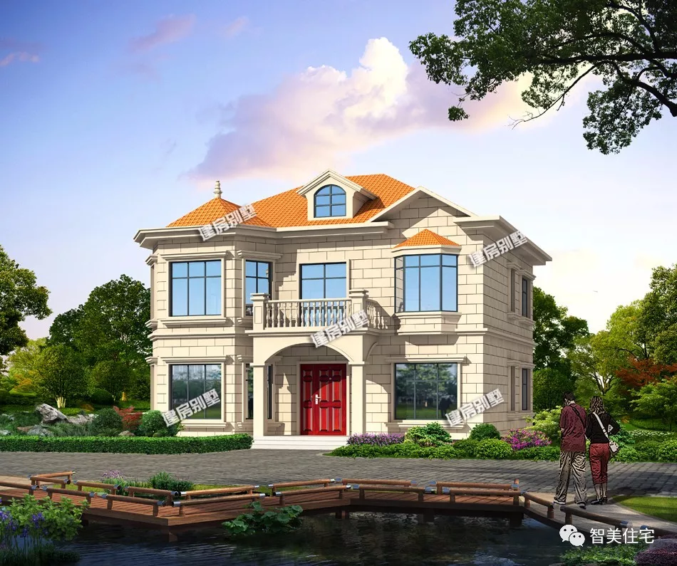 宽13米多的两栋别墅，第一栋大家都说美，第二栋简单低调