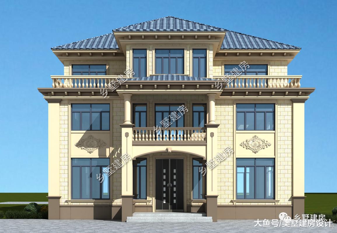 15×14.1米三层漂亮别墅，温馨又浪漫，看了就想建一栋！