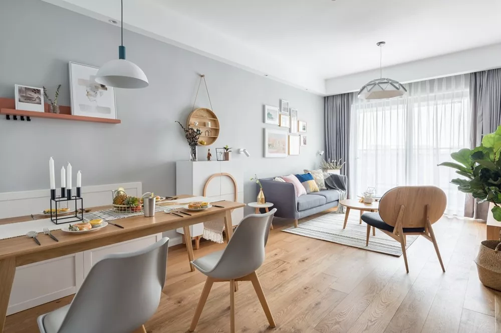 89平北欧小三房 小书房改成客房+书房 还有入户花园