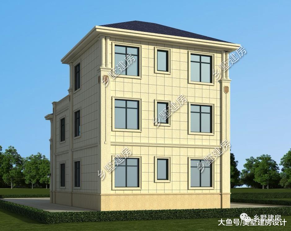 小开间自建房不美观？这款三层别墅，用实力证明你错了！