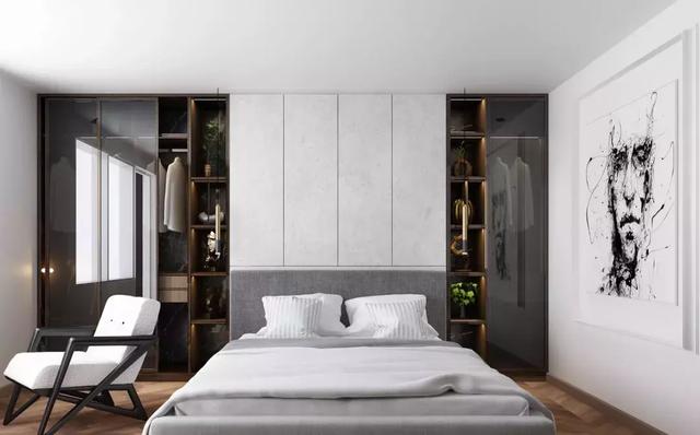 现在年轻人都喜欢玻璃门衣柜，时尚环保，卧室更加通透宽敞